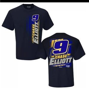 Chase Elliott 2023 Checkered Flag Sports #9 Name & Number Tee Size Large